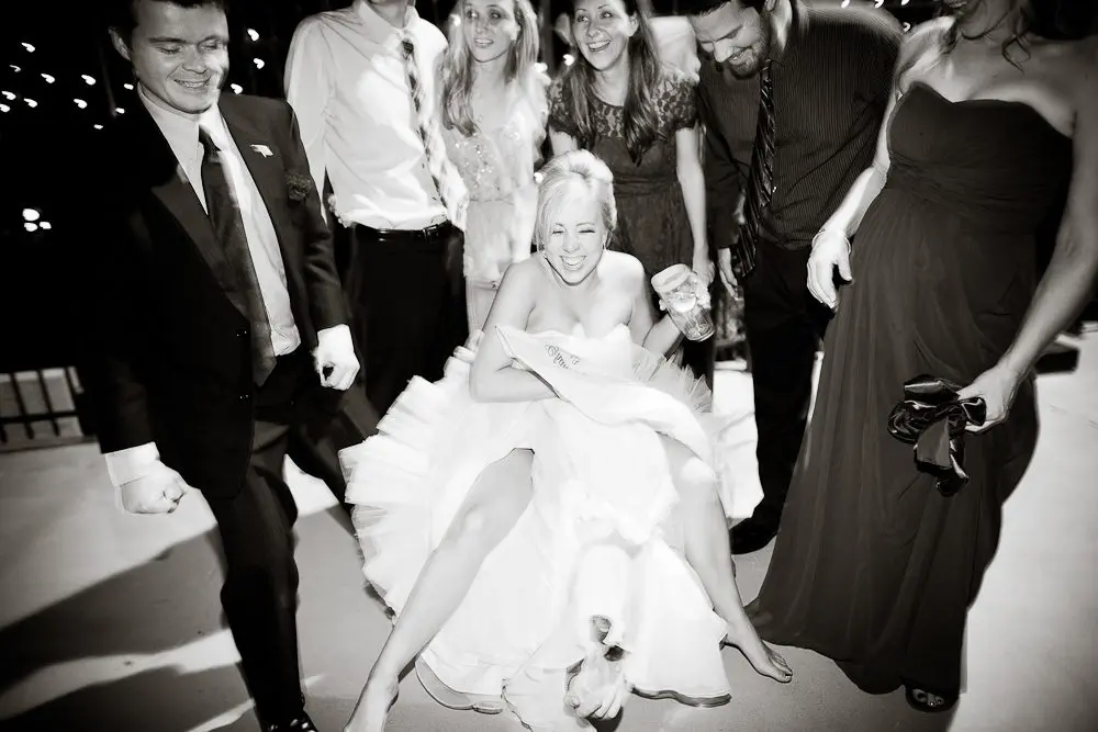 getting crazy at the wedding