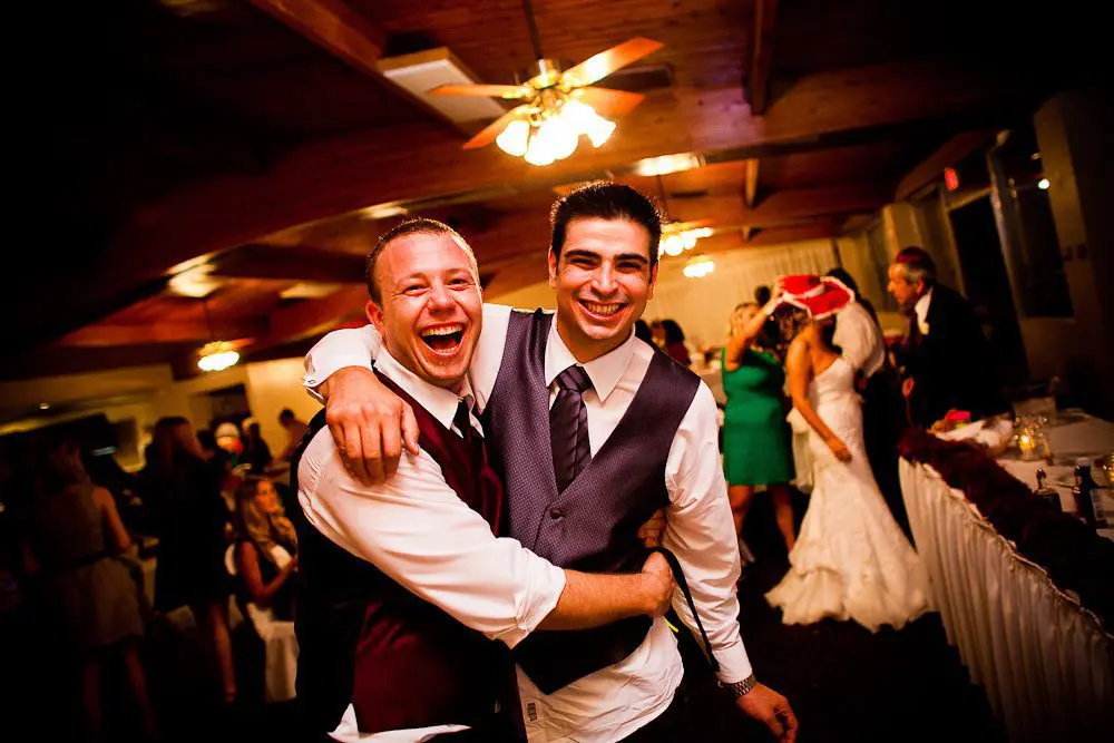 great portrait of the groom and groomsmen at the wedding