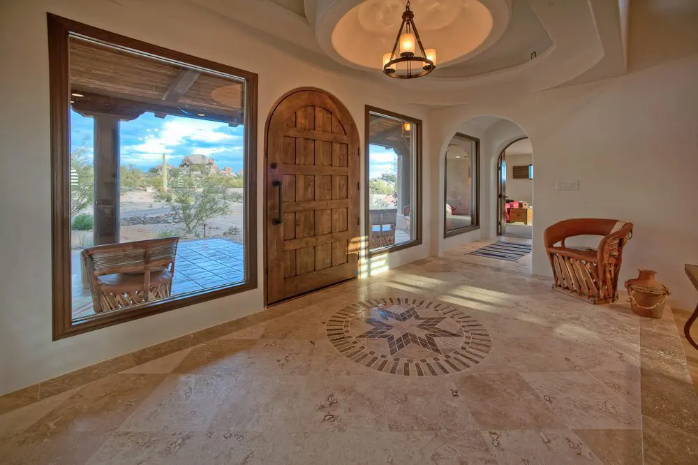 arched front door