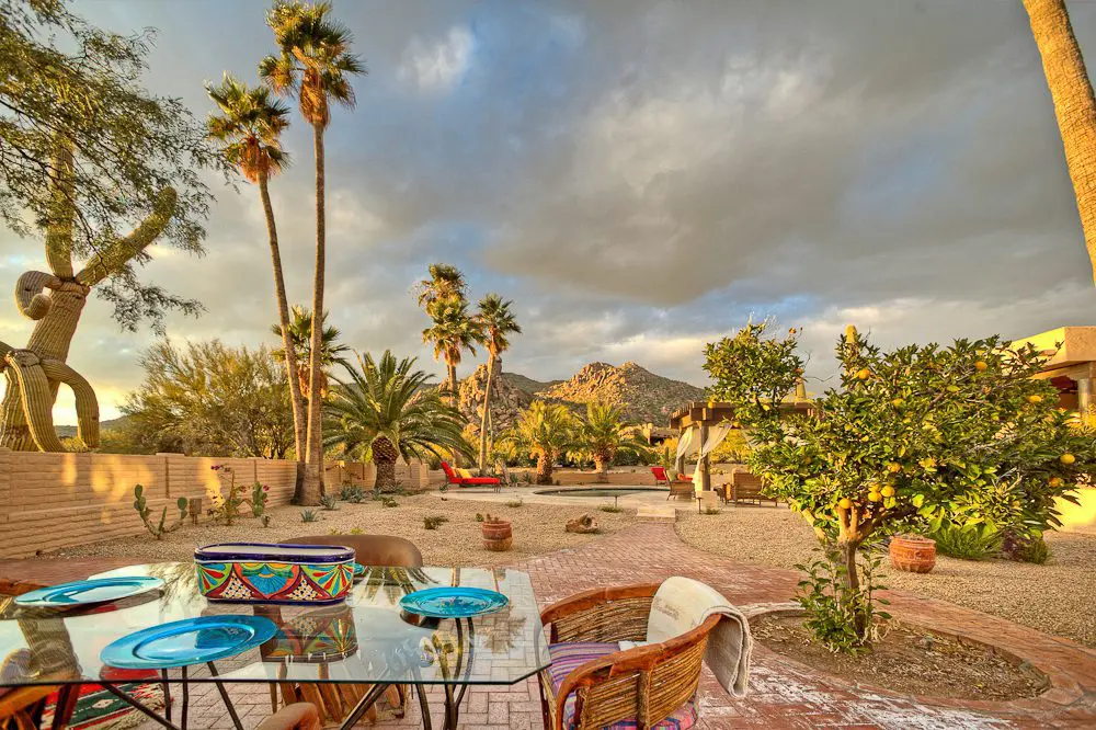 the backyard with amazing views