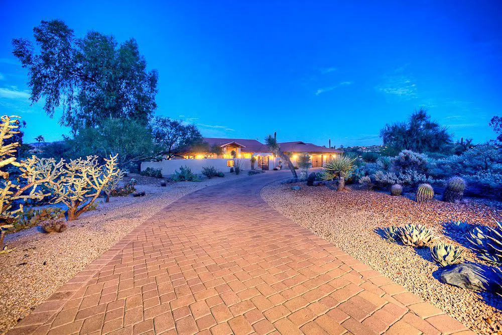 Night shot from the driveway