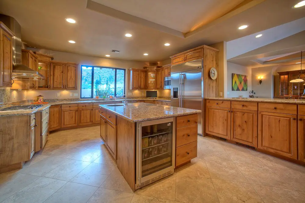 kitchen with custom island
