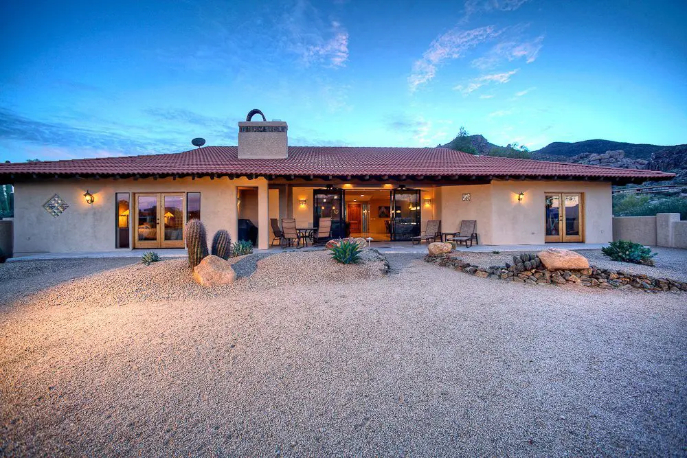 back of the house at night