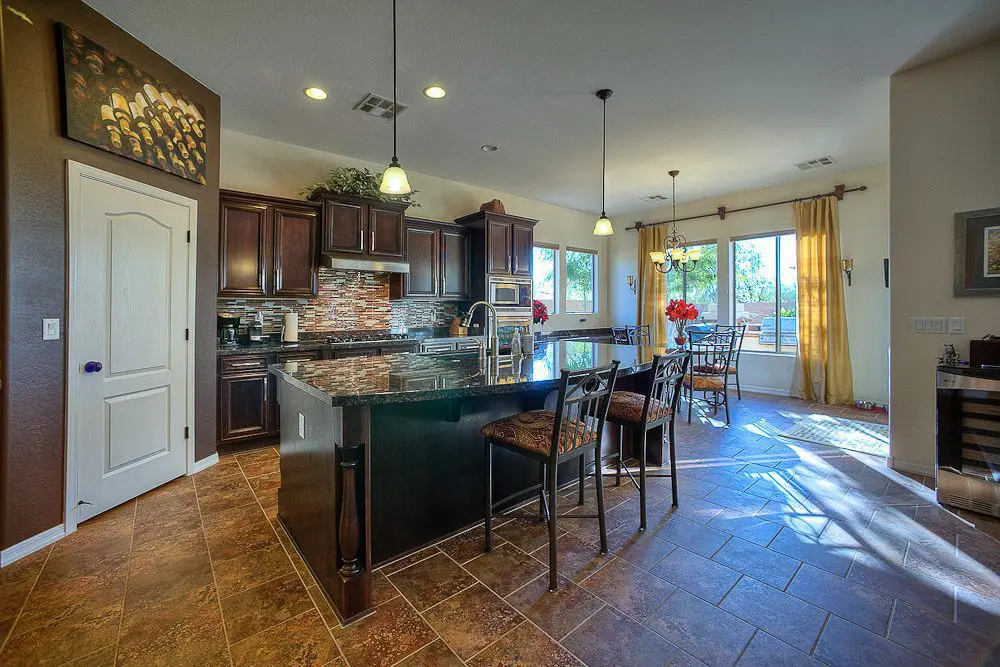 the kitchen