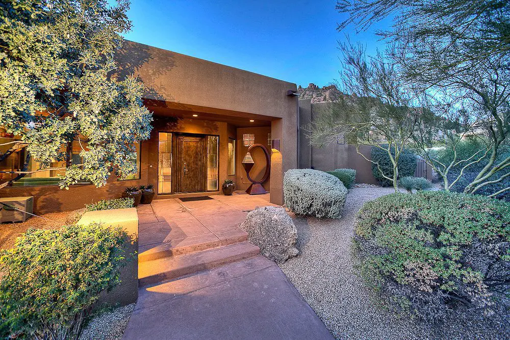 night shot of the front door