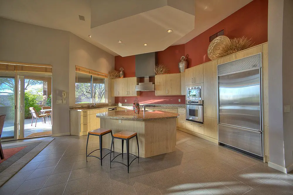 the kitchen