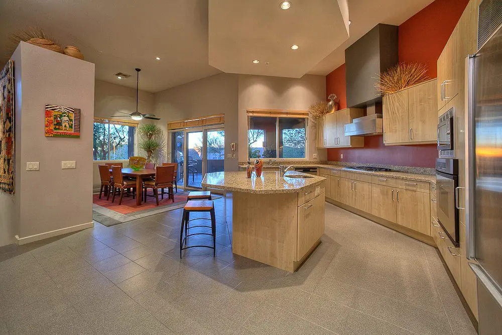 the kitchen at sunset