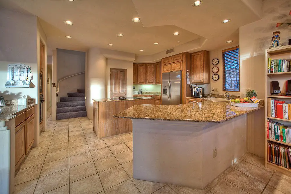 the kitchen