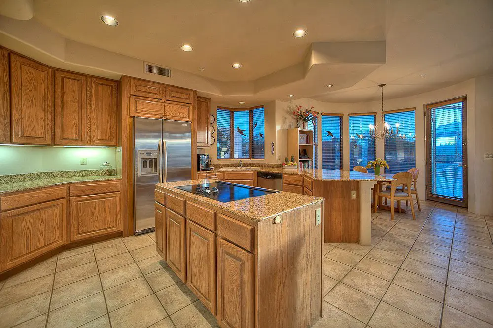 the kitchen