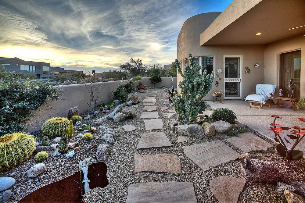 nice garden in the backyard