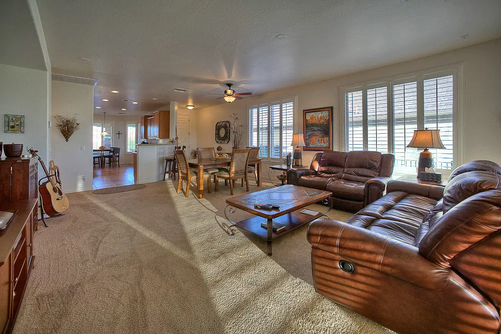 long view of the living area