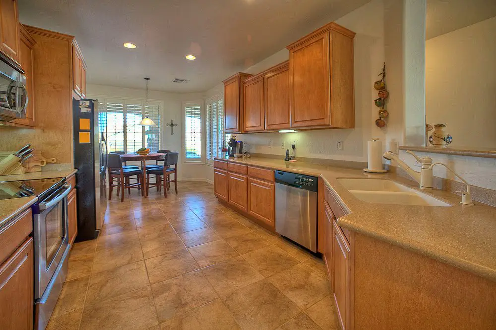 the kitchen
