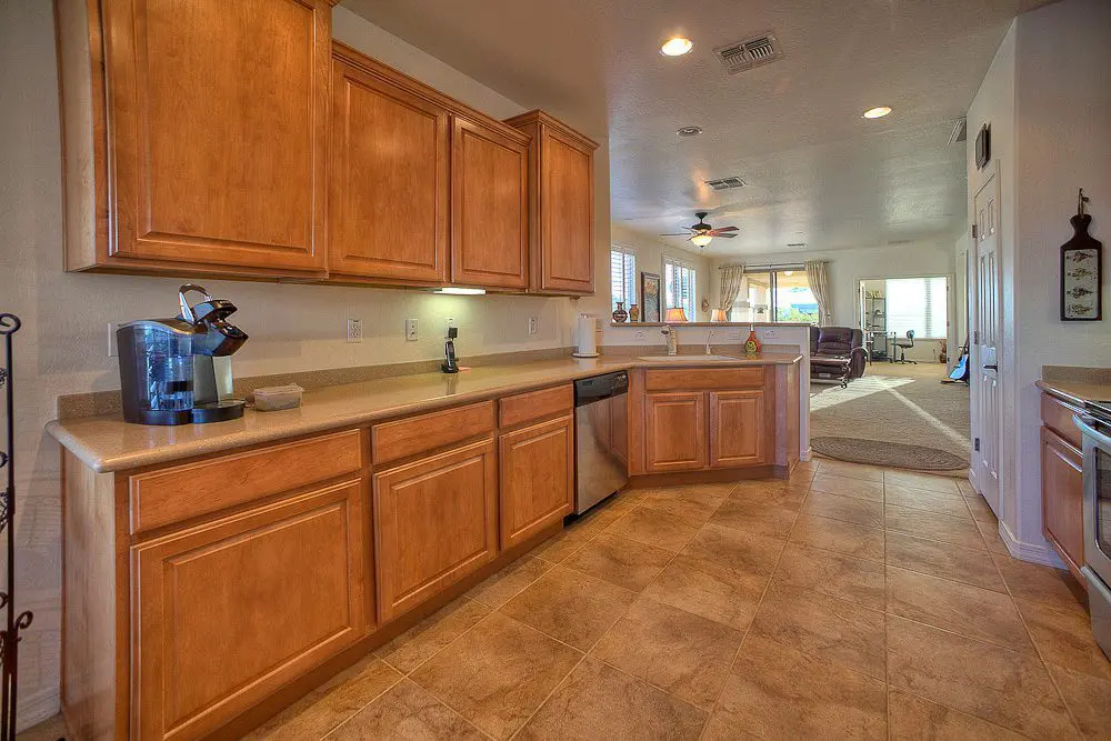 the kitchen