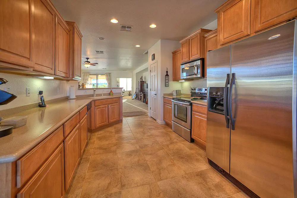 the kitchen