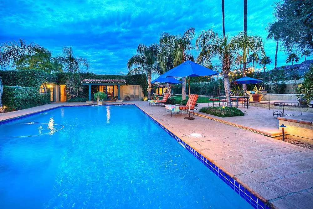 pool at night