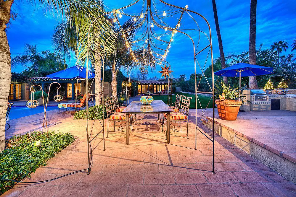 backyard dining area