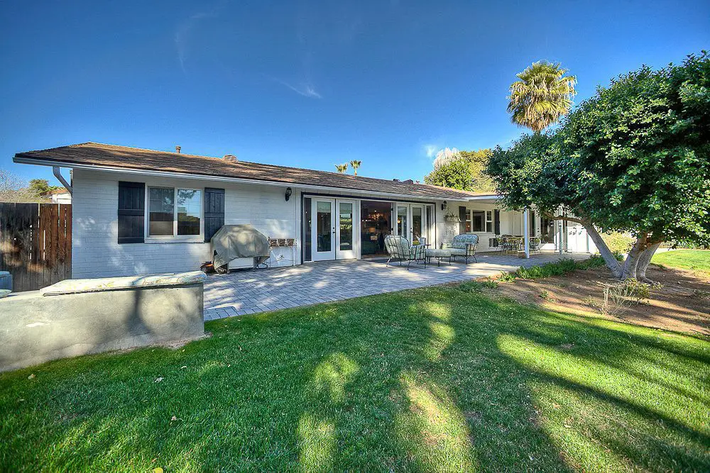 back view of the home