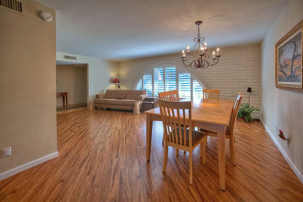dining area with living room