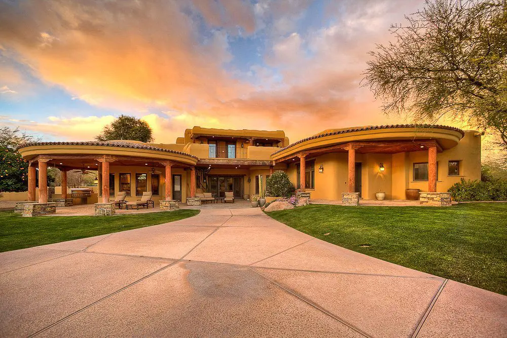 back view of the house from the pool