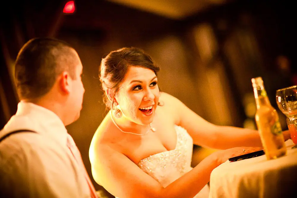 laughing during the reception
