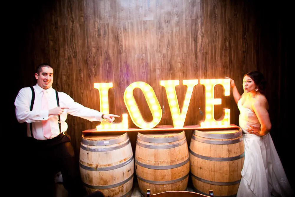 the goodbye shot of the bride and groom