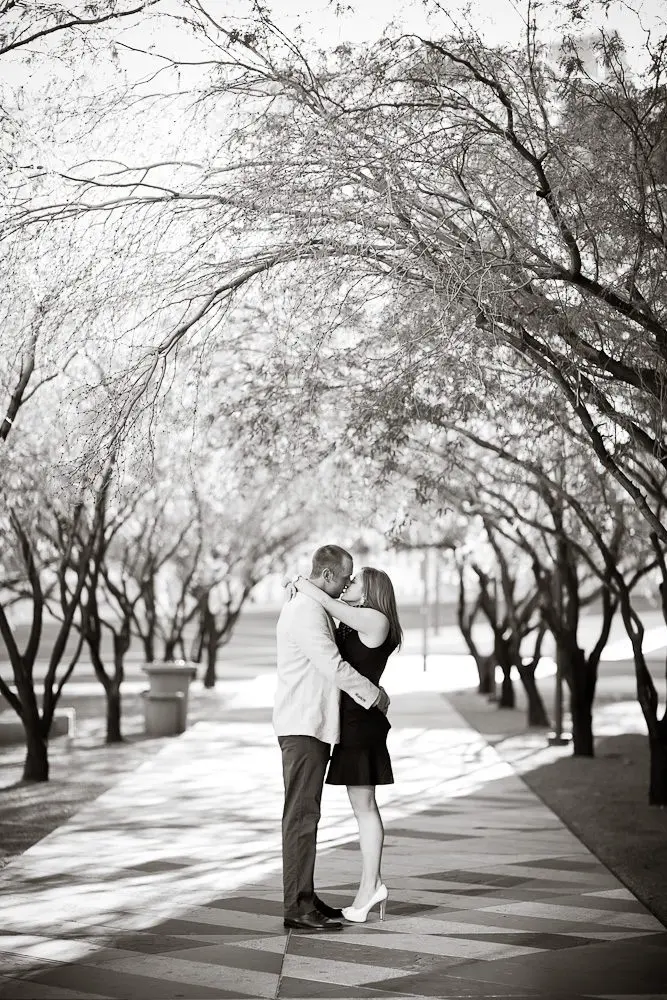 under the trees