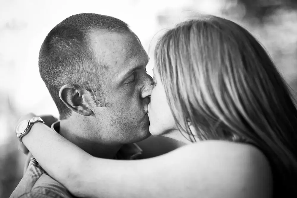 close up kissing