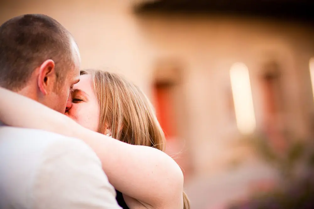 off center kissing