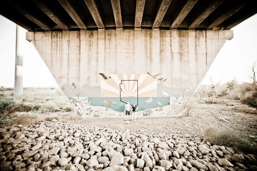 under the underpass