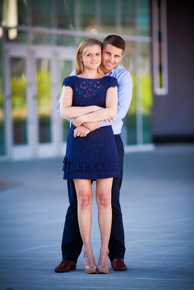 full length couple pose