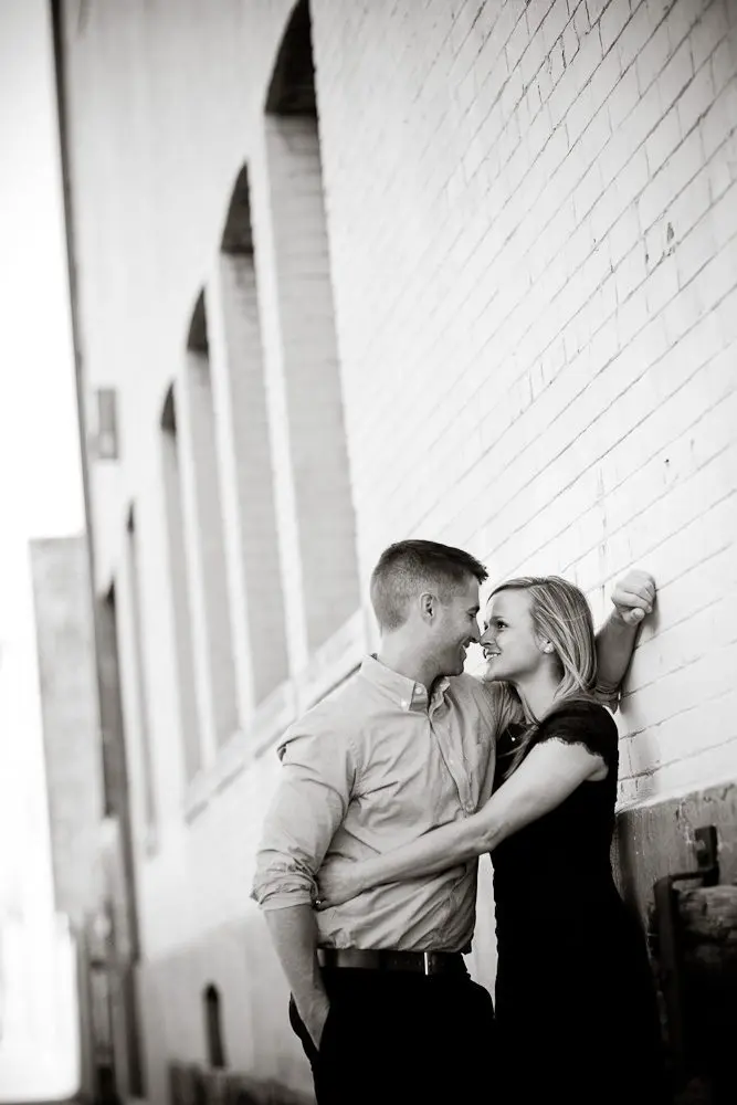 leaning against the wall