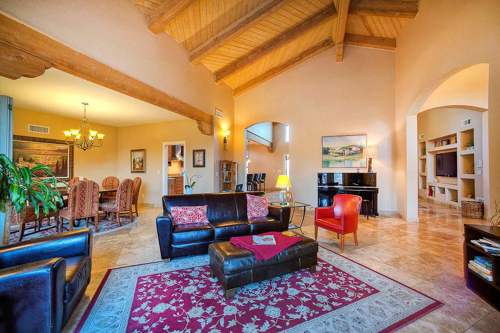 Phoenix Real Estate Photography the great room looking towards the dining room and kitchen