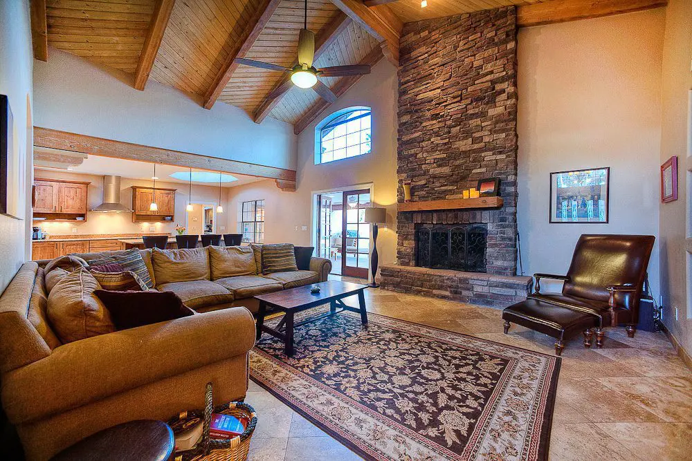 Phoenix Real Estate Photography the family room and fireplace