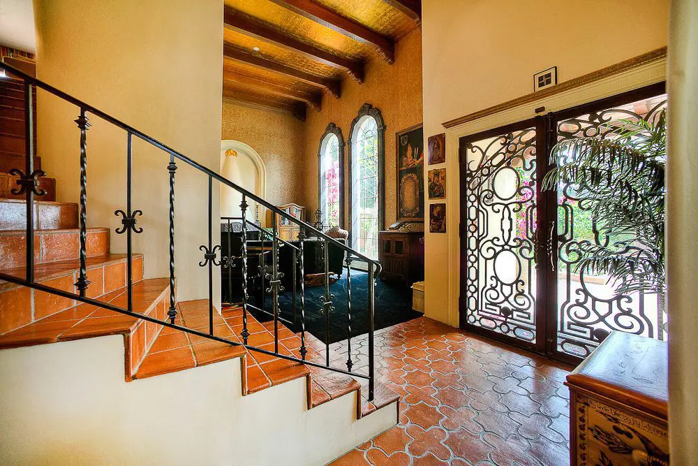 front door and stairway