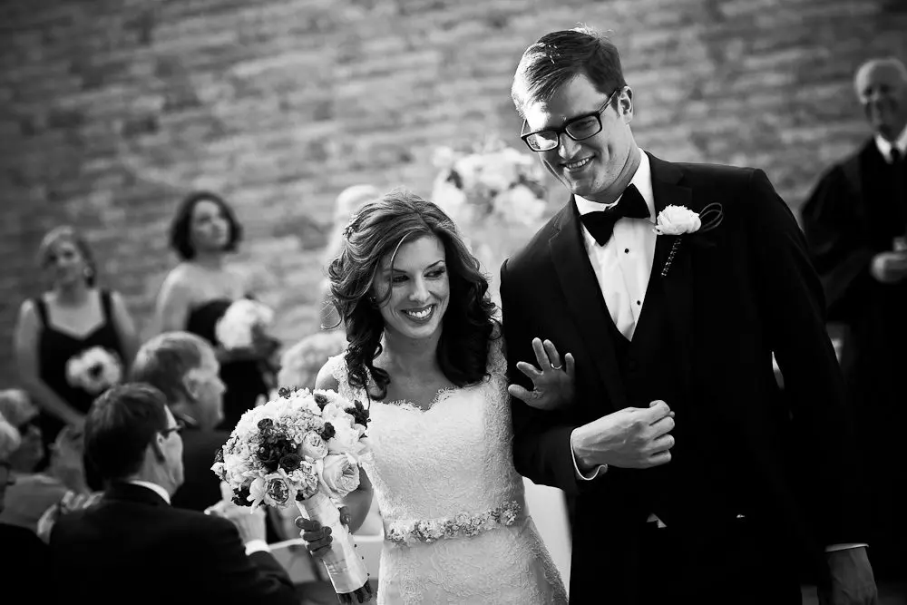 smiling after getting married