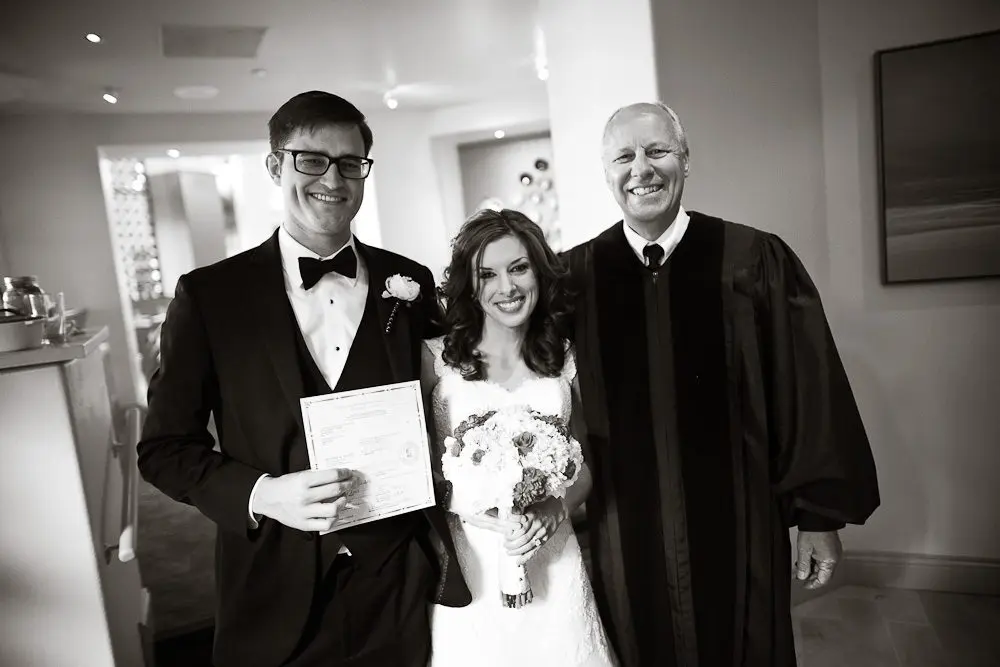 just signed the marriage certificate