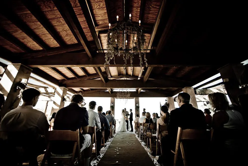 wide angle shot of the ceremony
