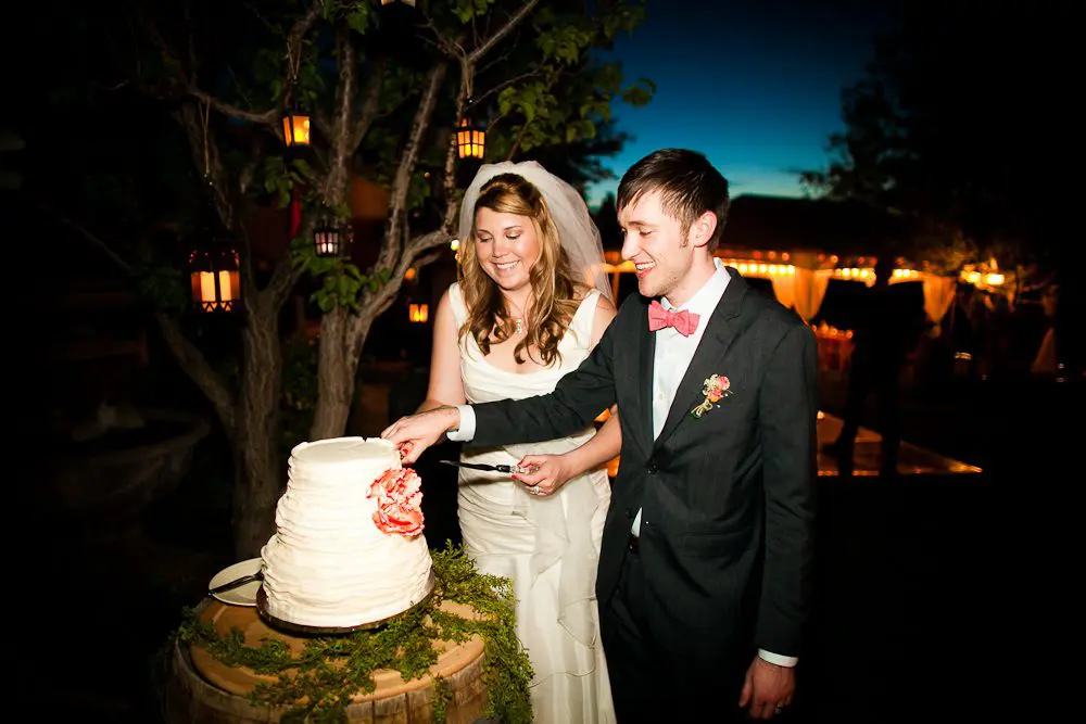 cutting the cake