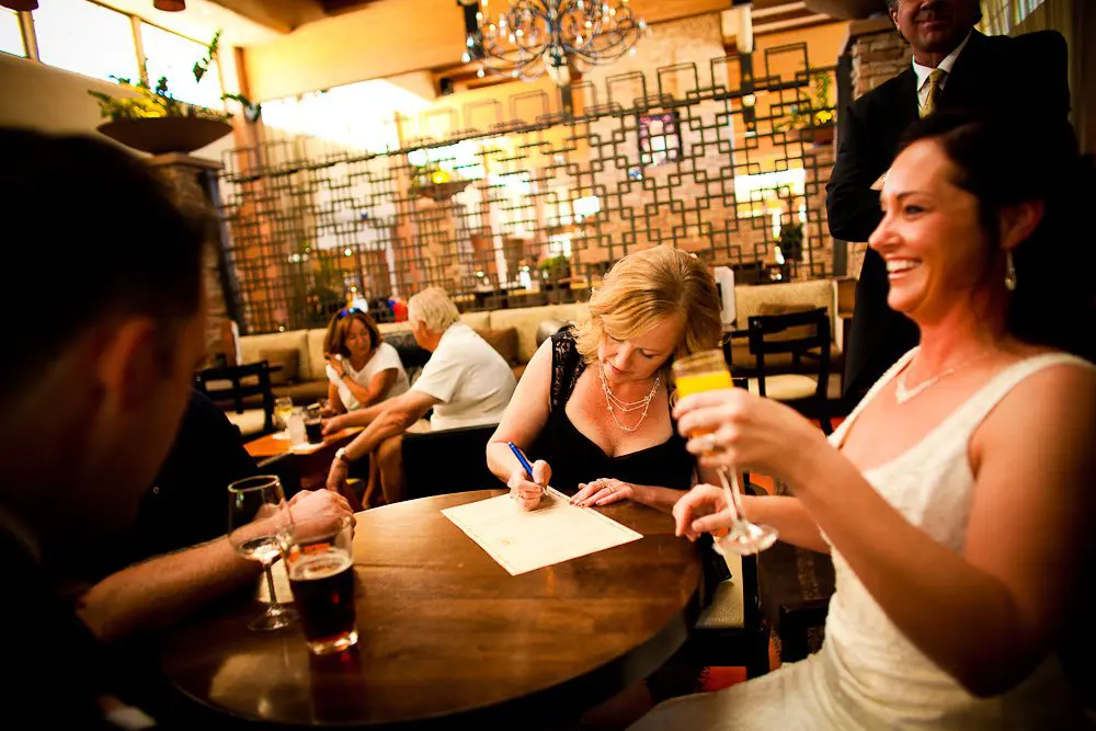 signing the marriage certificate
