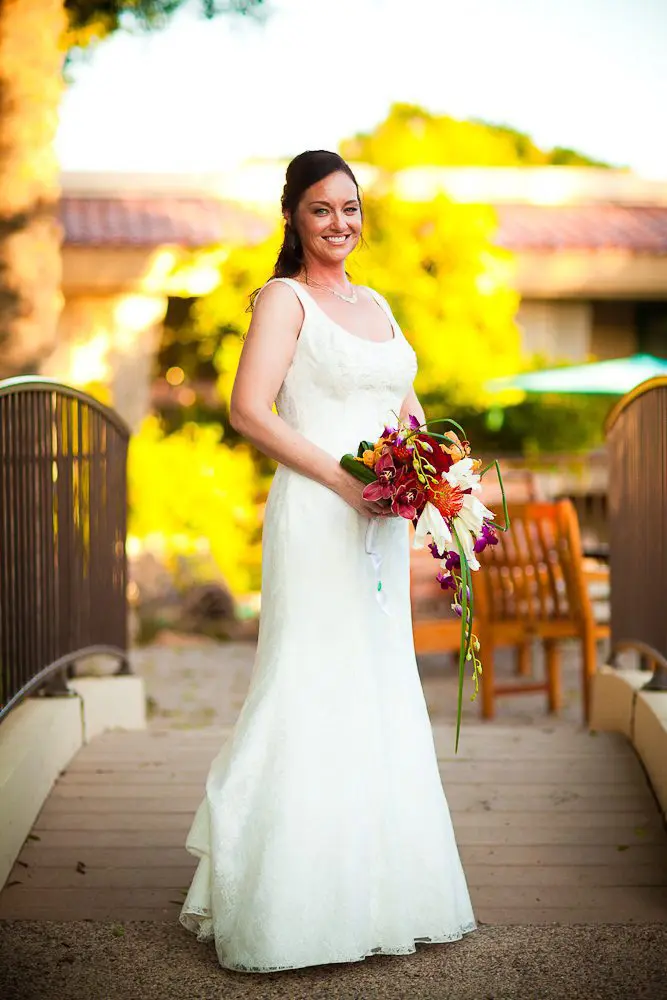 full length portrait of the bride