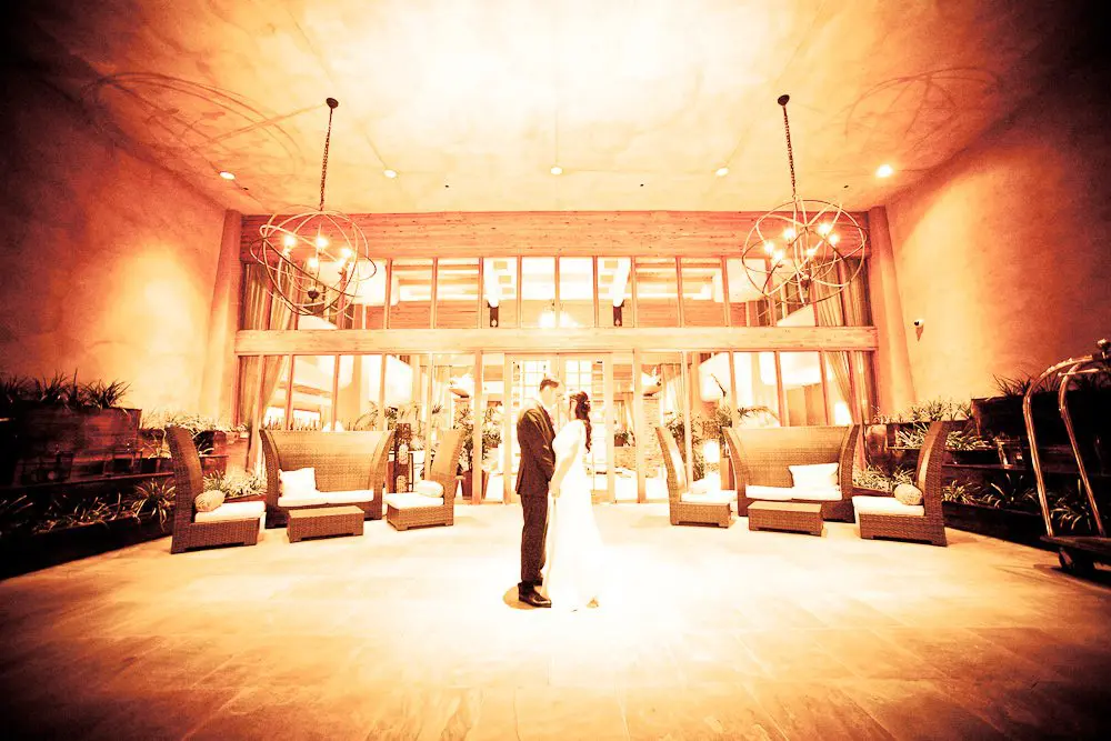 artiistic wedding night shot