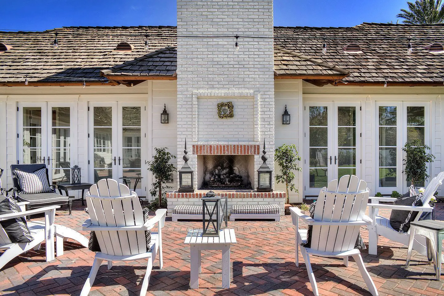 backyard fireplace