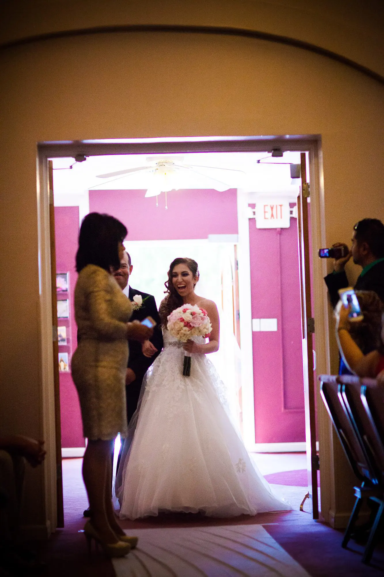 bride getting ready for ceremony
