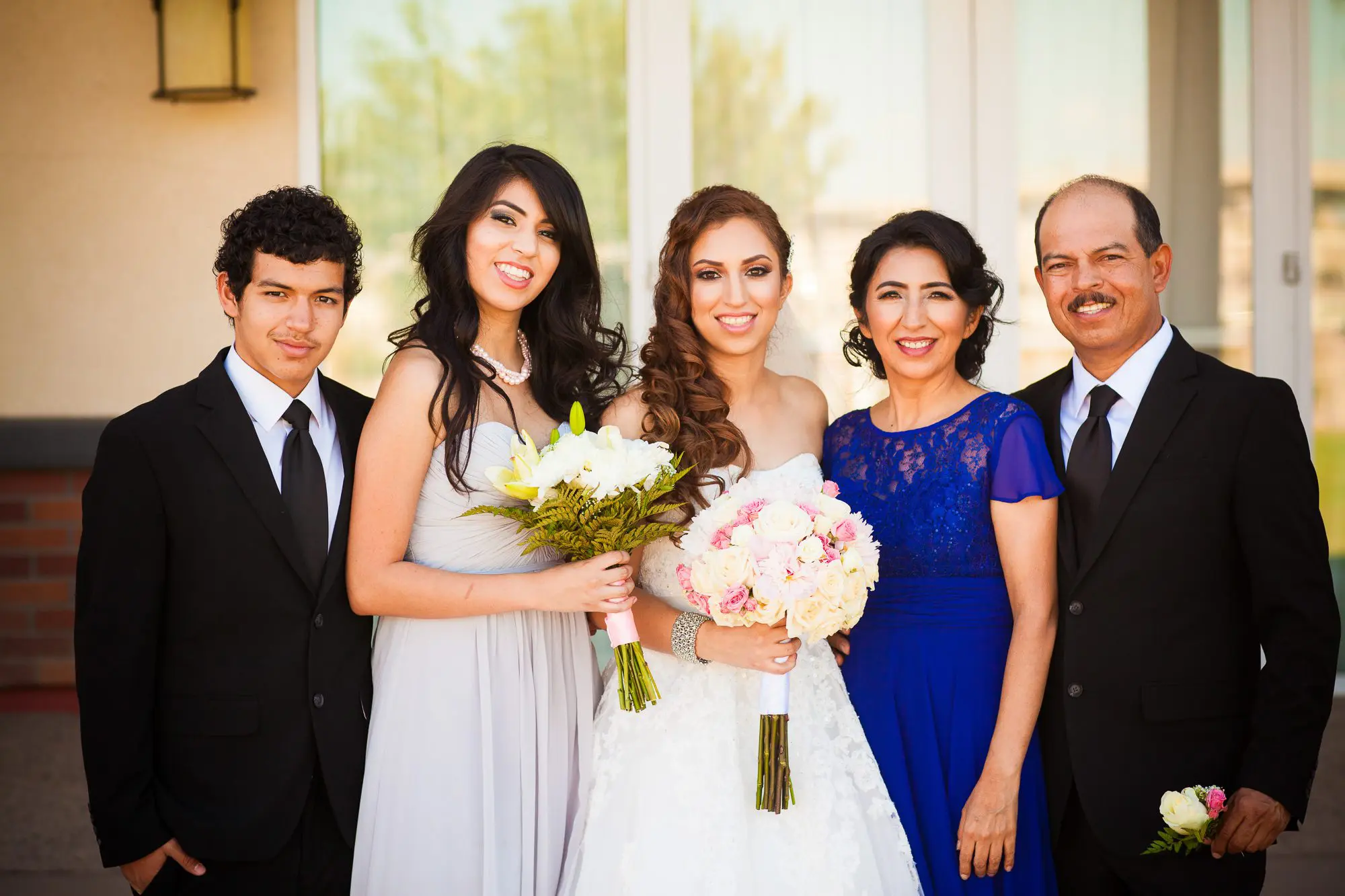 family photos at the wedding
