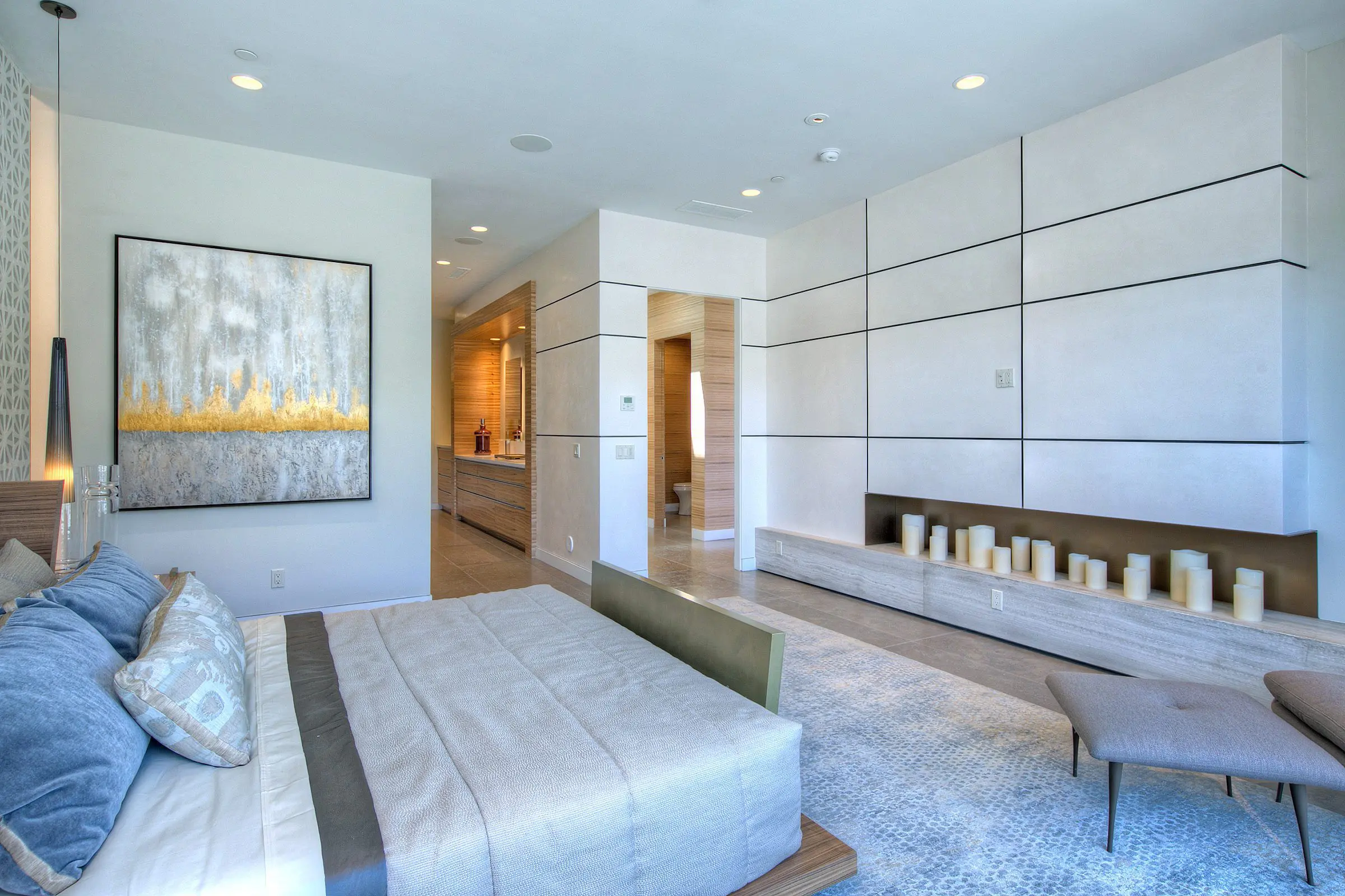 master bedroom towards bathroom