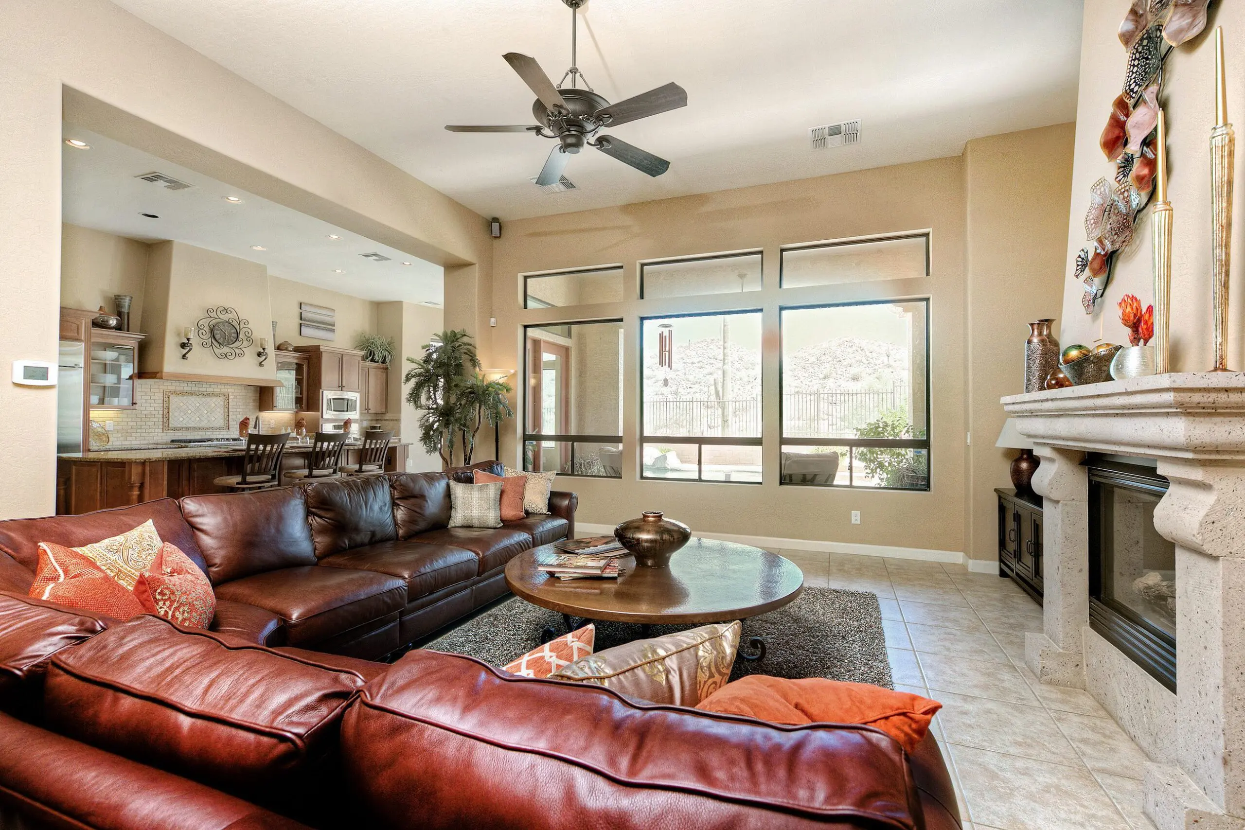 wide view of living room
