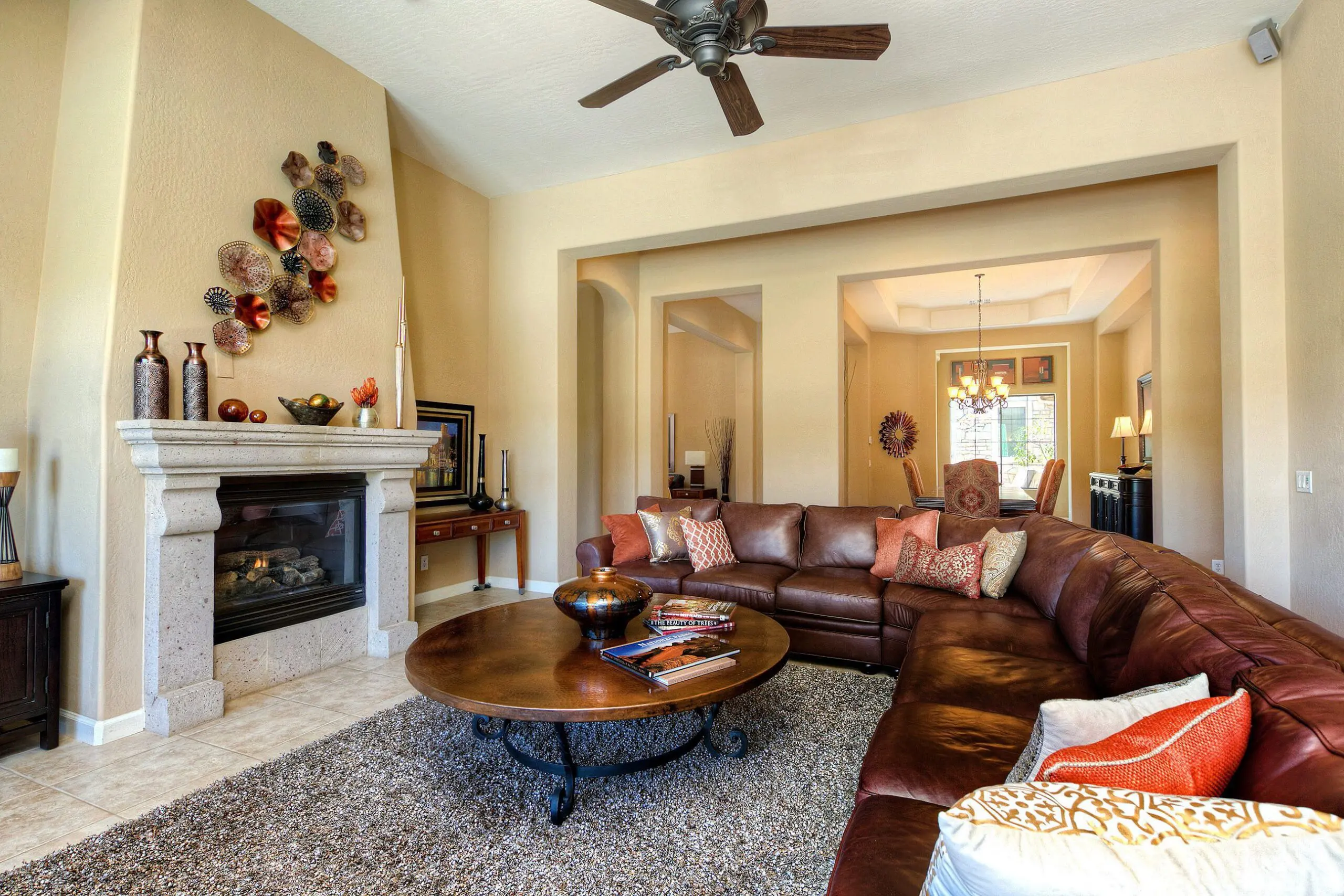 view of fireplace