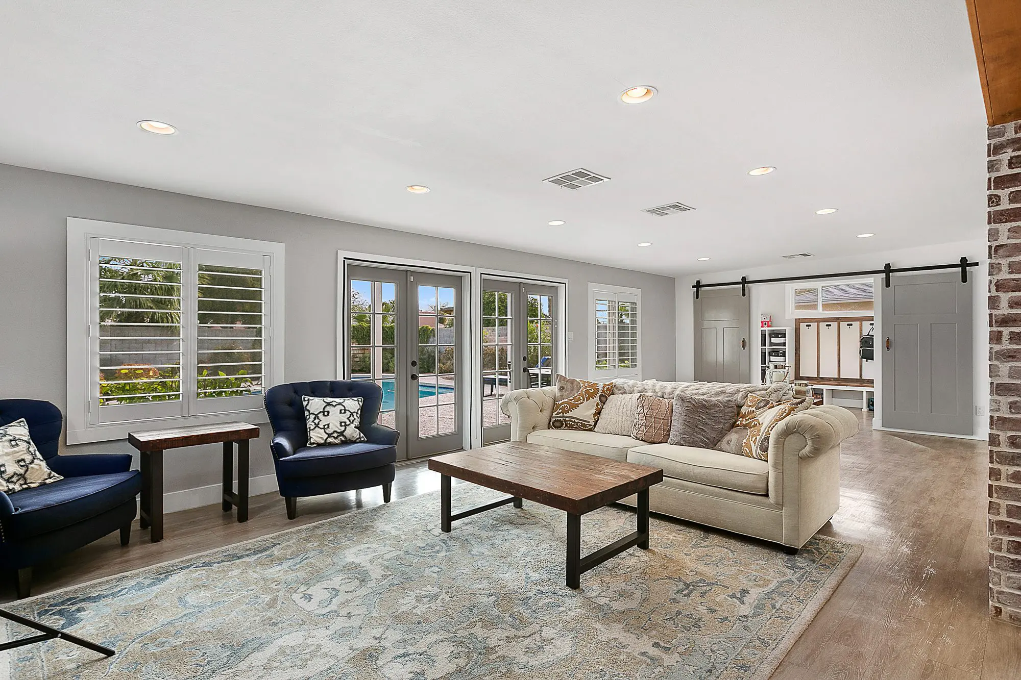 great room to backyard