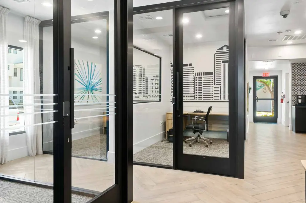 private work area