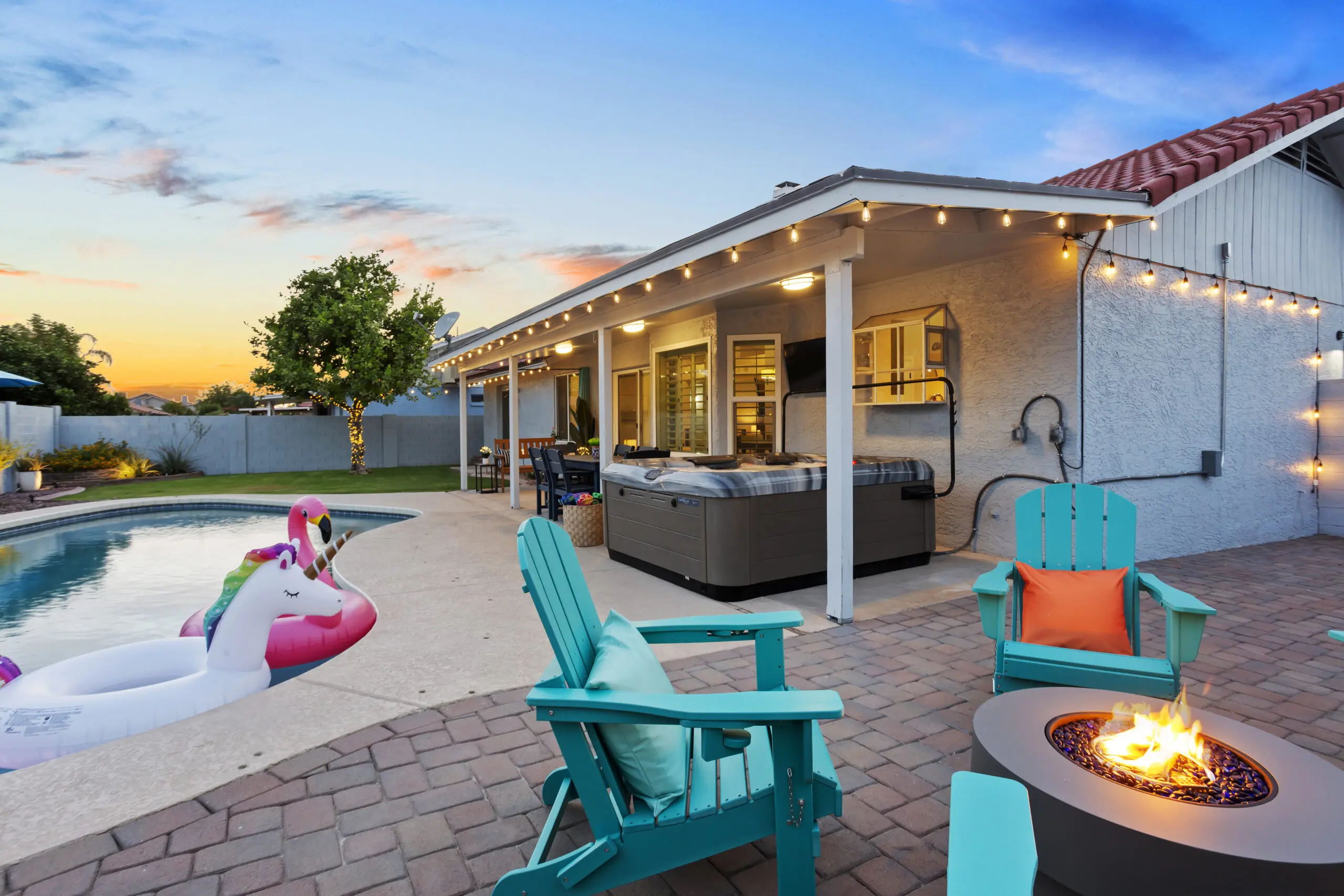 Game and lounge space of the Gilbert AZ Airbnb vacation rental